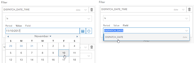 Options de saisie des valeurs pour les filtres à date constante Options de saisie des valeurs pour les filtres à date constante