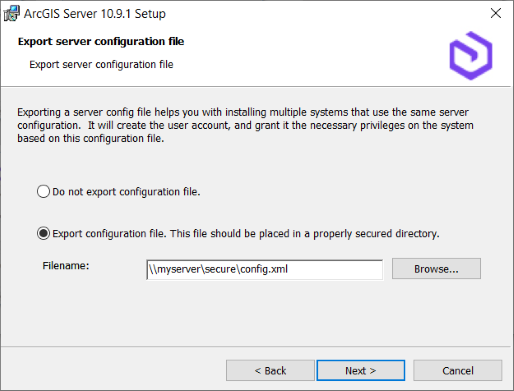 Exporter un fichier de configuration du serveur Exporter un fichier de configuration du serveur